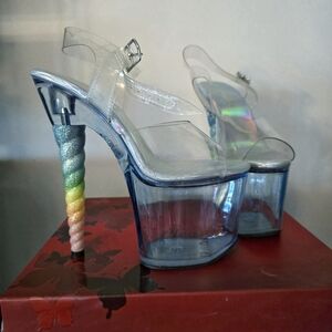 Pleaser Sandals, Unicorn Glitter Size US 7